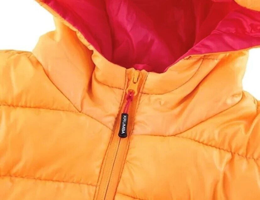 Girls 13/14yrs Hooded Hiking Puffer jacket, Zip Front, Gradient Water Resistant