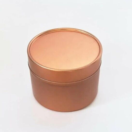 Pack of 15pcs - Rose Gold Tin Storage with lid for candles, crafts or jewelry
