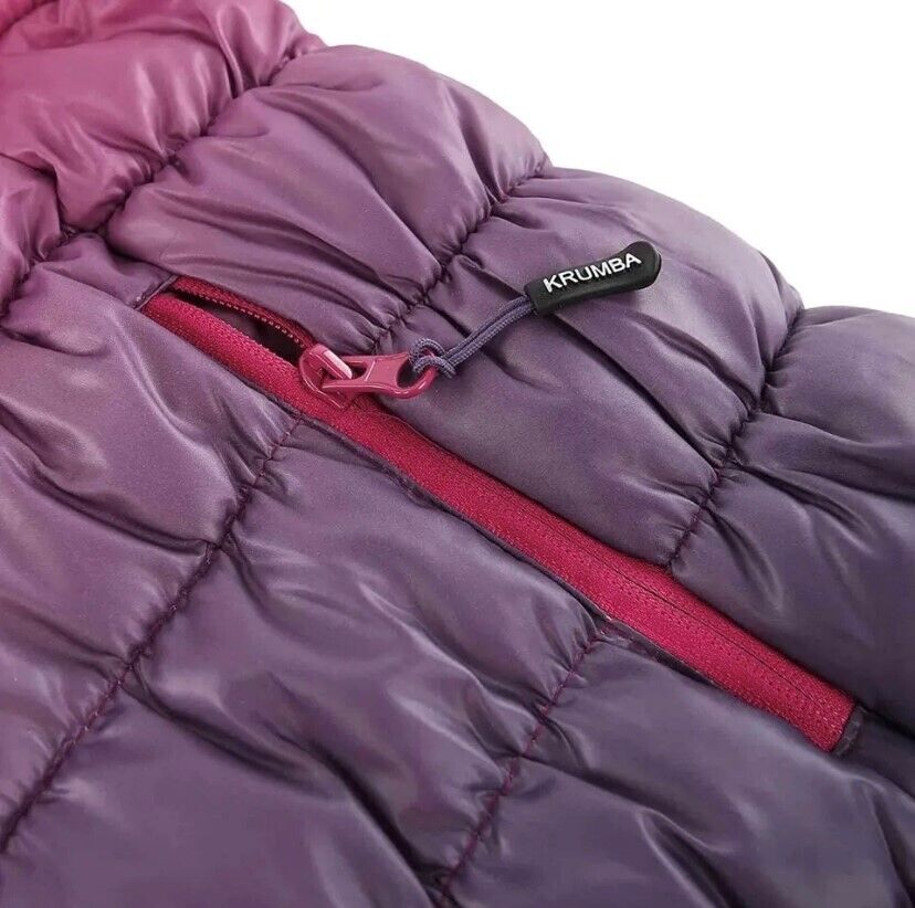 Girls 11/12yrs Hooded Puffer spring hiking jacket, Zip Front, Water resistant