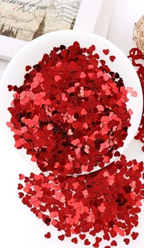 Red mini heart sequins/confetti for party or wedding favors/decor & gift/craft