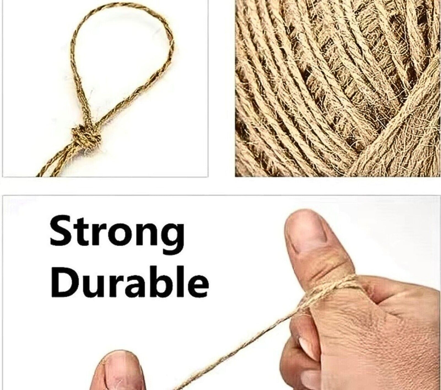 2mm Jute rope/twine for crafting, wedding or anniversary decorations & scrapbook