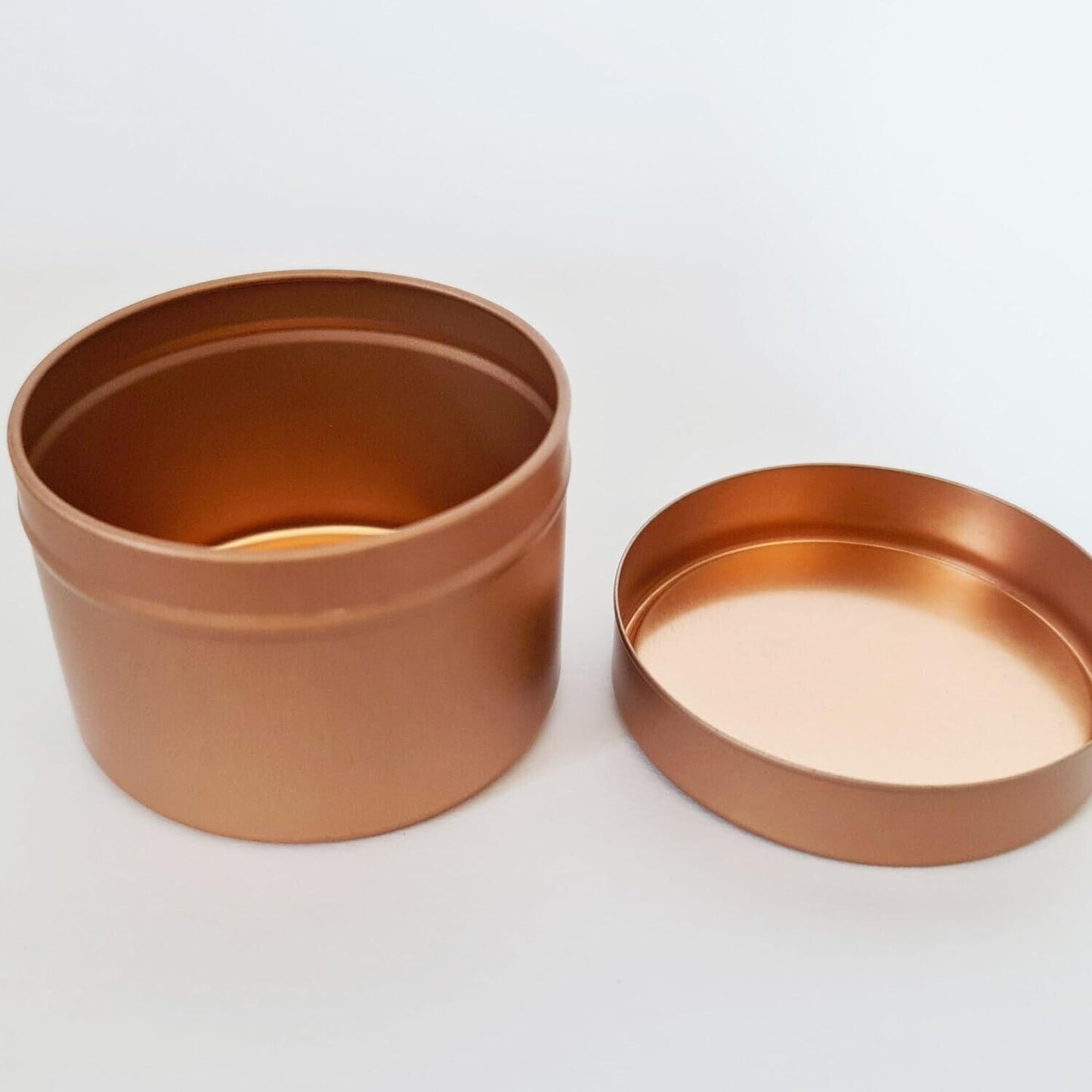 Pack of 15pcs - Rose Gold Tin Storage with lid for candles, crafts or jewelry