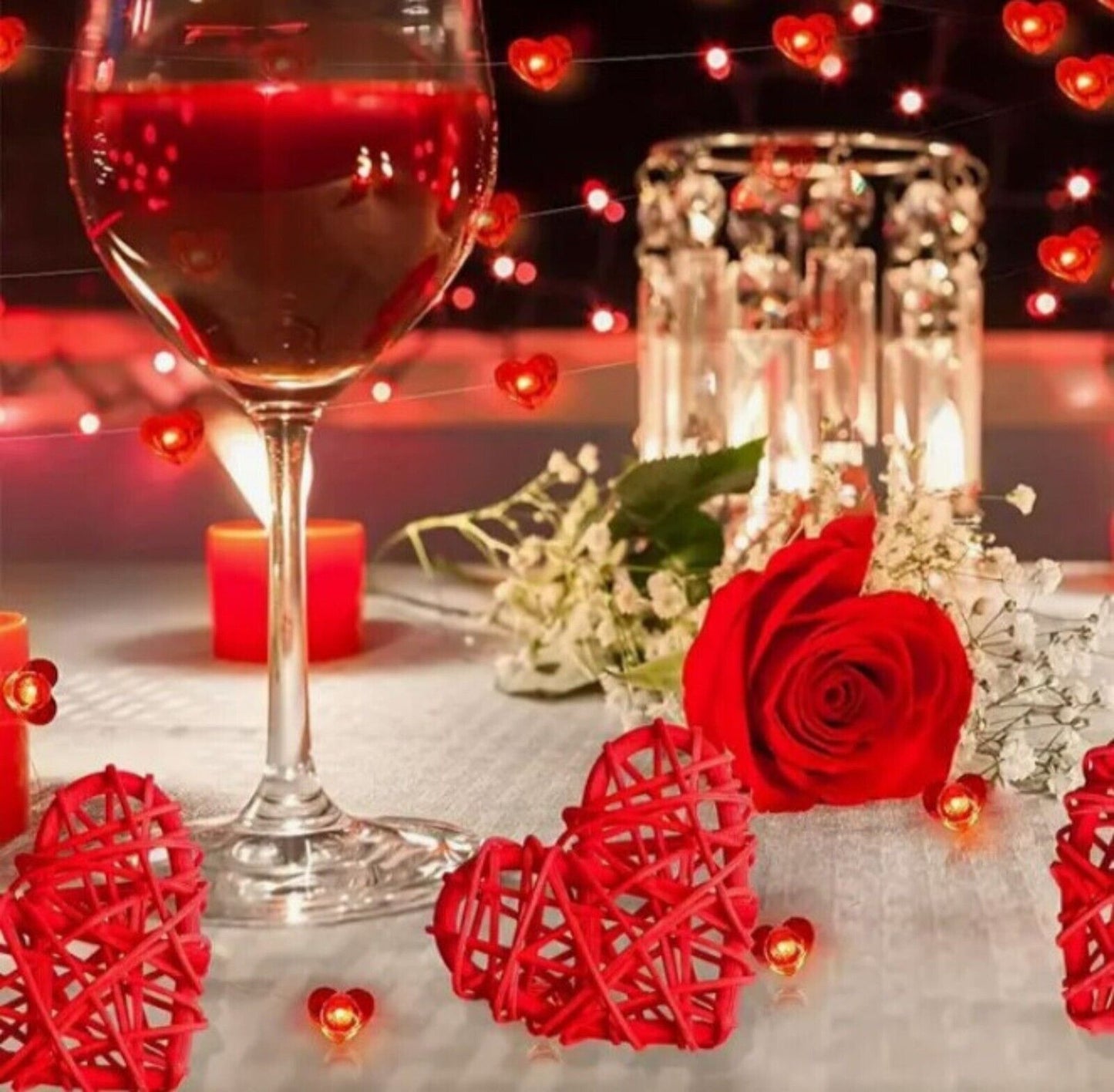 12Pcs Wicker Rattan Heart Shaped Balls Holiday DIY Crafts Hanging Ornaments