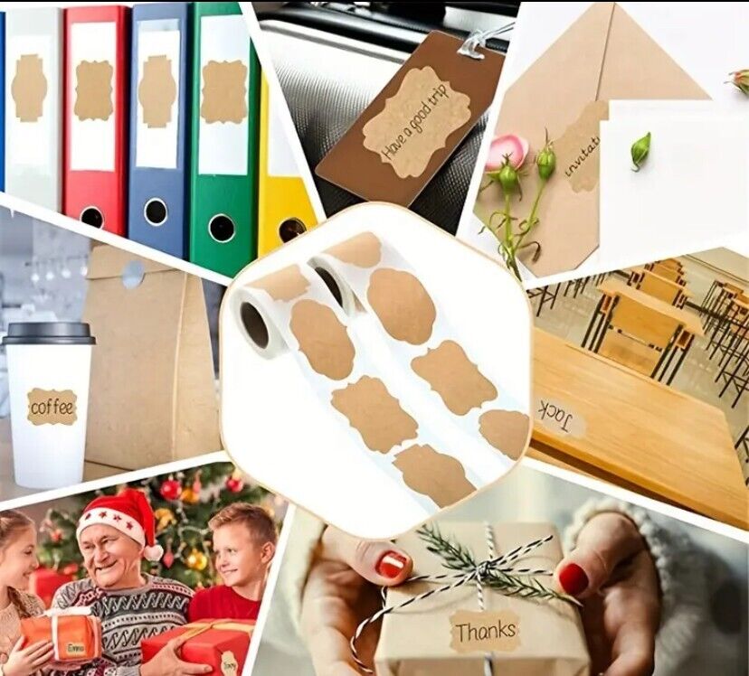 Various Designs Blank Craft Sticker, Wedding gift tag, food storage label-500pcs