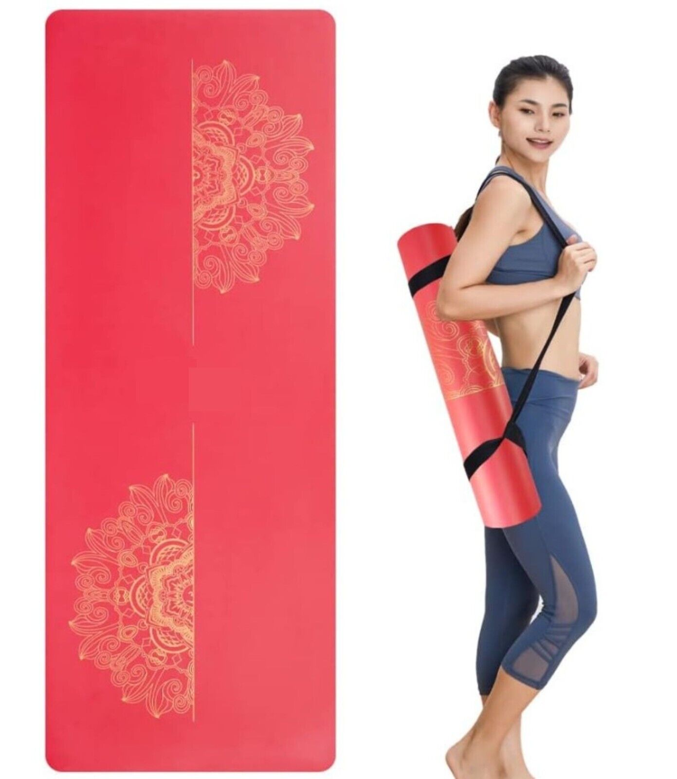 Yoga Lover Mat, Floorwork, Pilates/Gymnastics, Premium Extra Soft Red 185 x 68cm