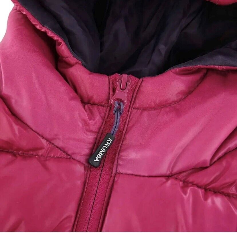 Girls 11/12yrs Hooded Puffer spring hiking jacket, Zip Front, Water resistant