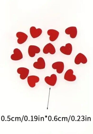 Red mini heart sequins/confetti for party or wedding favors/decor & gift/craft