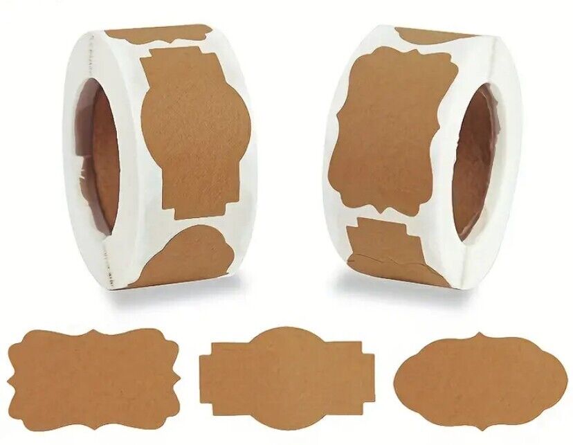 Various Designs Blank Craft Sticker, Wedding gift tag, food storage label-500pcs