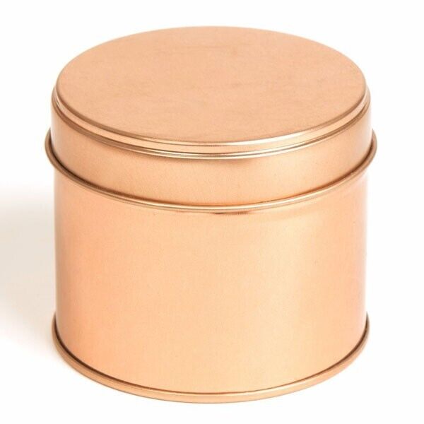 Pack of 15pcs - Rose Gold Tin Storage with lid for candles, crafts or jewelry