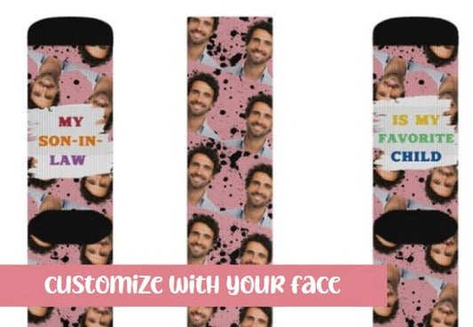 Customized face socks for Mother in law gift for Birthday funny Gift for Father In Law New Years personalized gift Custom face socks Unusual
