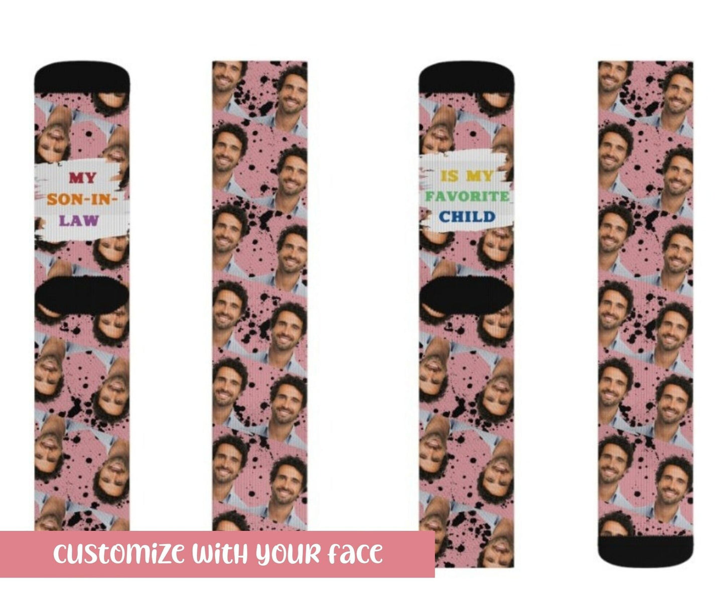 Customized face socks for Mother in law gift for Birthday funny Gift for Father In Law New Years personalized gift Custom face socks Unusual