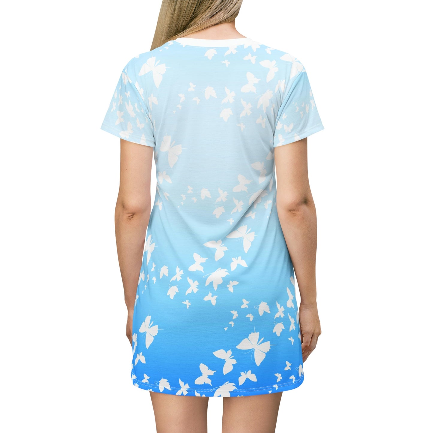 Butterfly T-Shirt Dress, Whimsical & Comfortable for Any Occasion, Shirt Dress for Beach Summer Casual, Oversized tshirt dress for Vacation