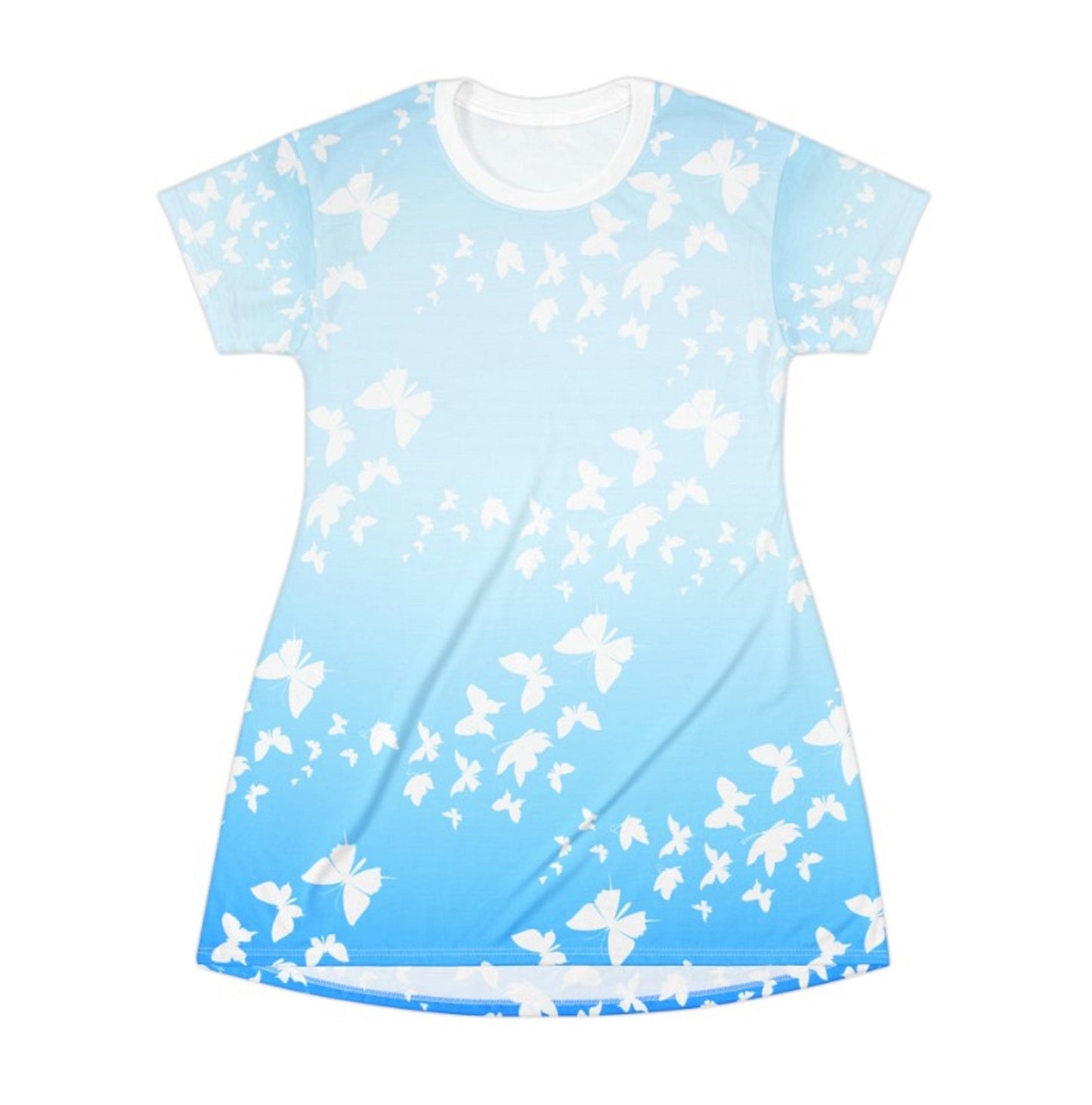 Butterfly T-Shirt Dress, Whimsical & Comfortable for Any Occasion, Shirt Dress for Beach Summer Casual, Oversized tshirt dress for Vacation