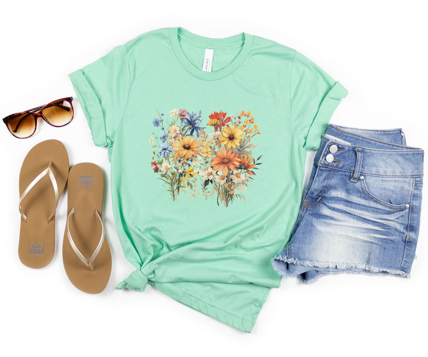 Vintage Wildflower Bliss T-Shirt - Timeless Bouquets of Nature's Beauty shirt - Botanical Chic, Retro Floral Tee, Effortless Style Statement