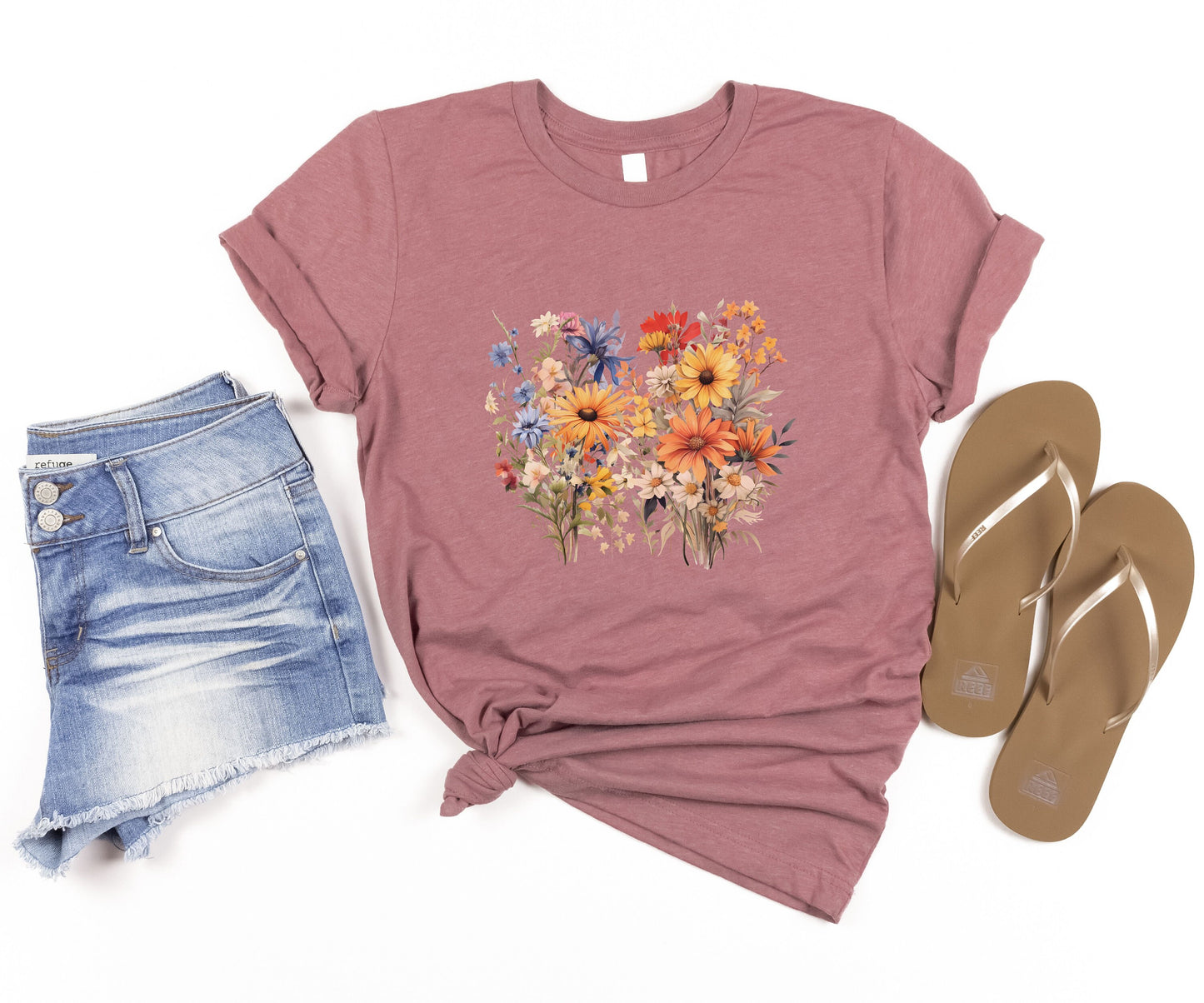 Vintage Wildflower Bliss T-Shirt - Timeless Bouquets of Nature's Beauty shirt - Botanical Chic, Retro Floral Tee, Effortless Style Statement