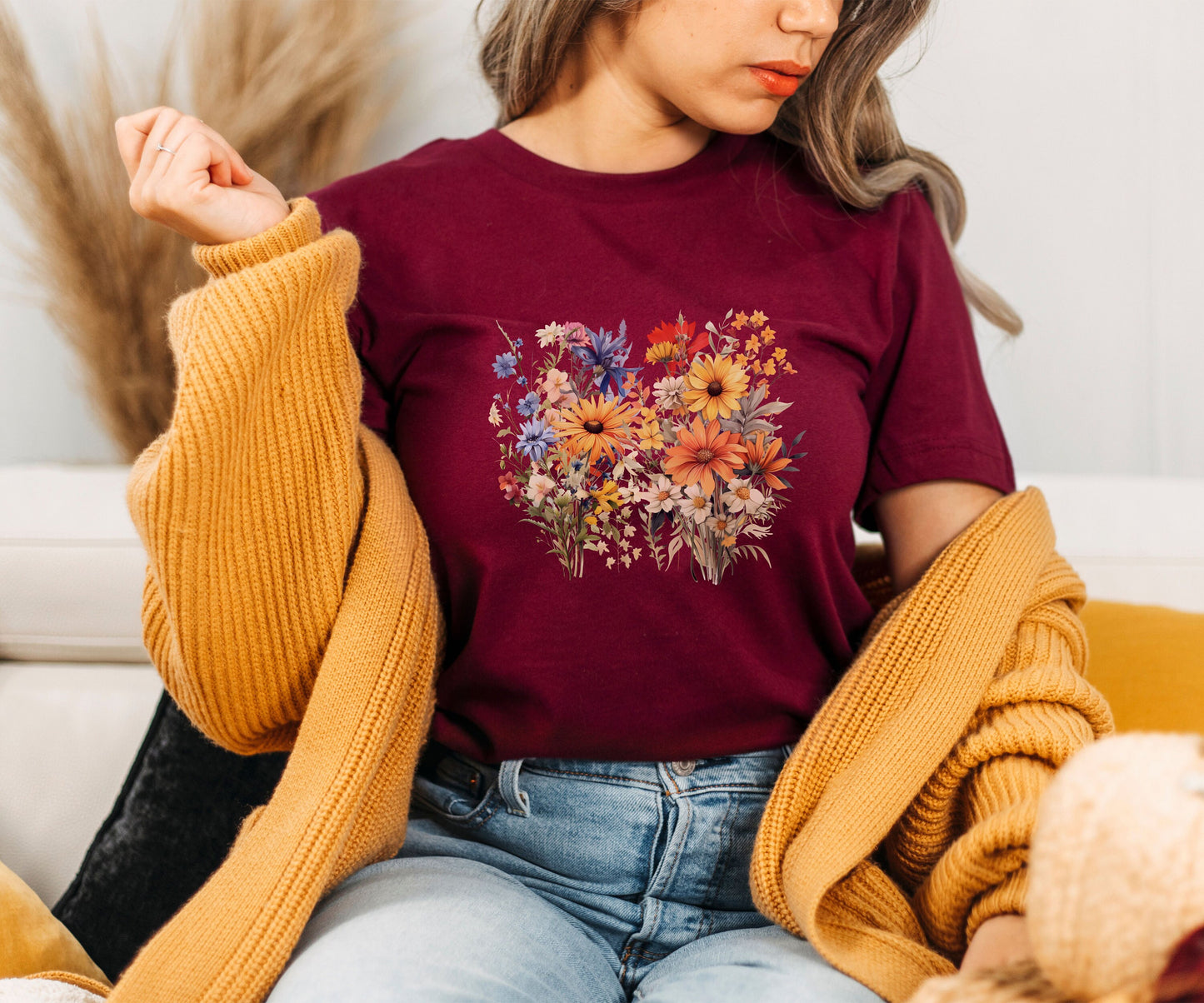 Vintage Wildflower Bliss T-Shirt - Timeless Bouquets of Nature's Beauty shirt - Botanical Chic, Retro Floral Tee, Effortless Style Statement