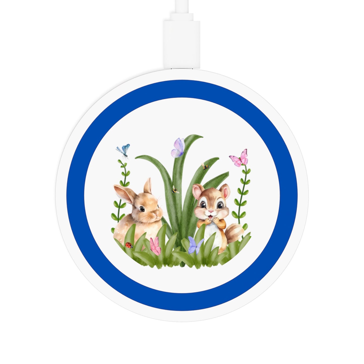 Wireless Charging Pad with Bunny & Squirrel accessories
