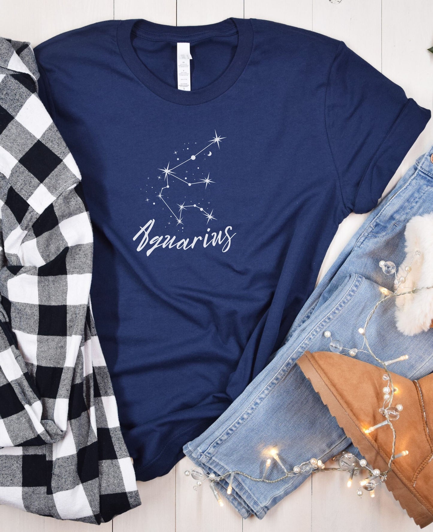 Aquarius Tshirt for Birthday Gift for Horoscope lover T Shirt for Astronomer T-Shirt Zodiac Retirement Gift Astrologer Fan Boho Gift for Her