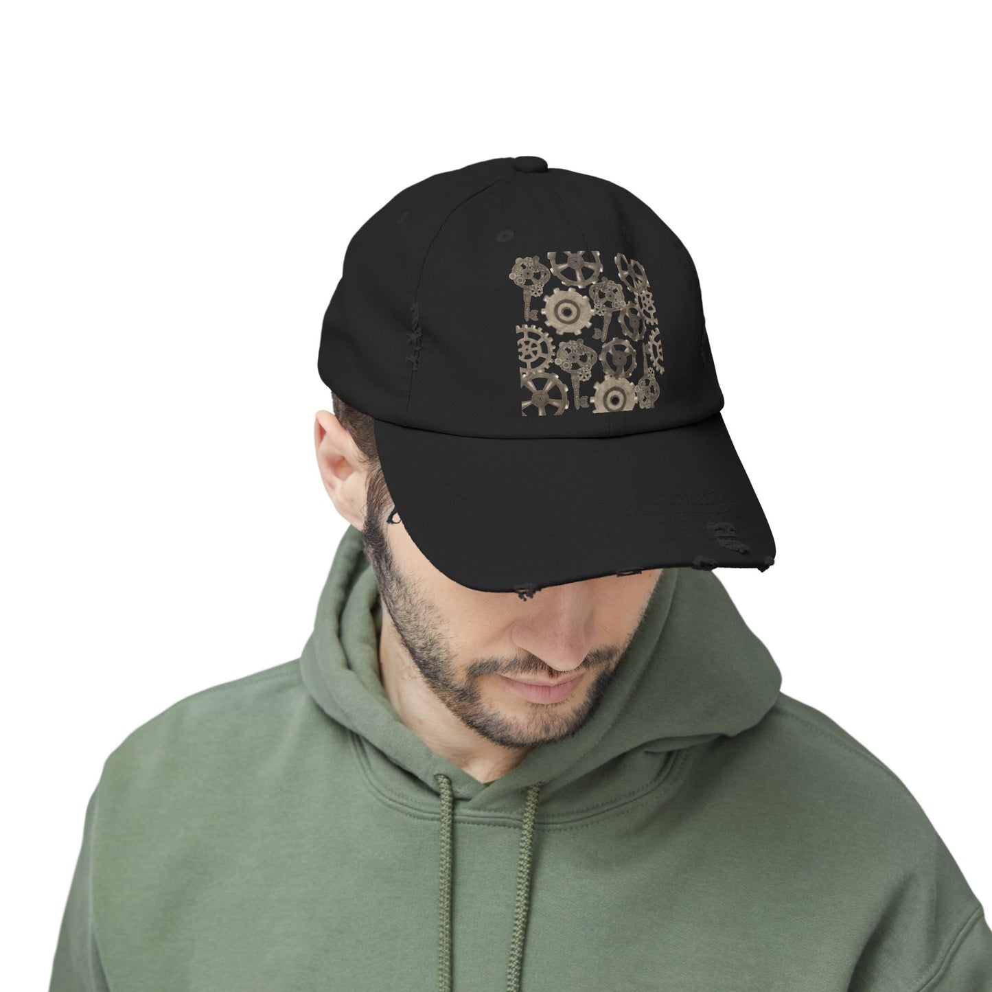 Unisex Distressed Steampunk Mechanic Cap