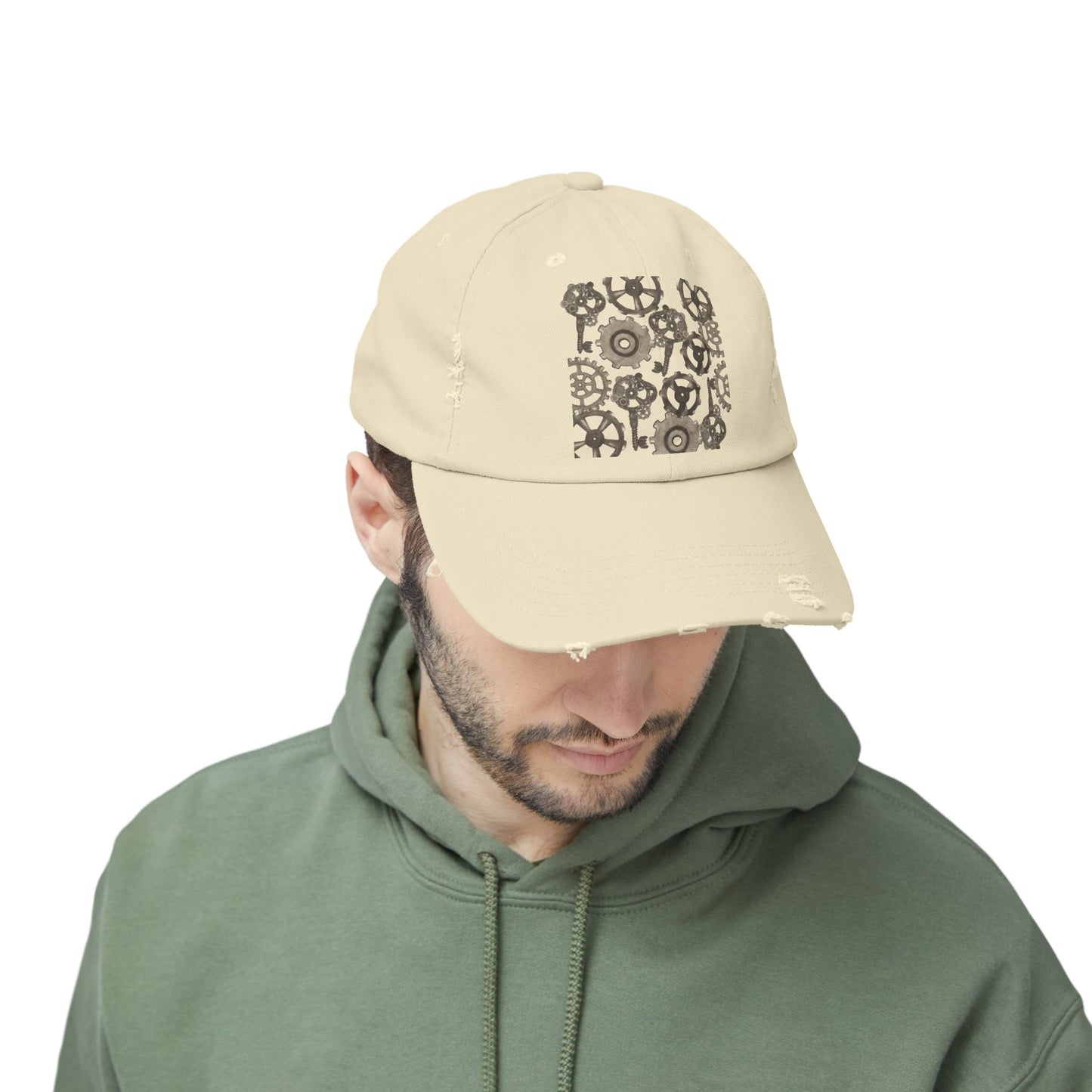 Unisex Distressed Steampunk Mechanic Cap