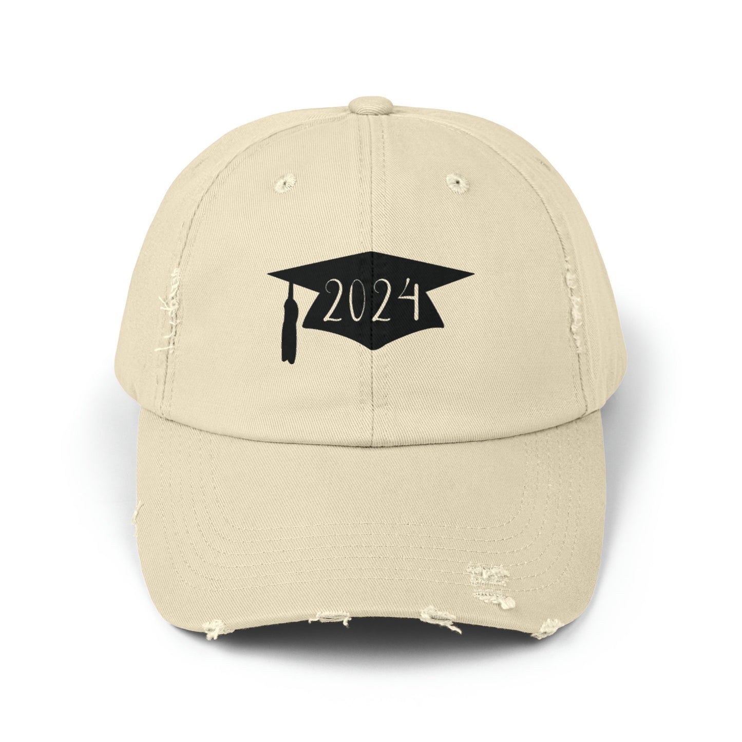 Unisex Distressed 2024 Graduation cap Cap