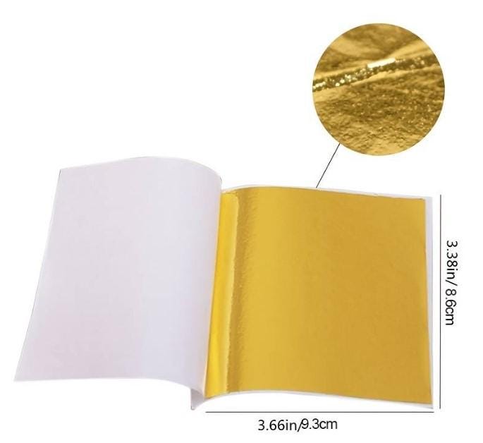 Imitation Gold leaf paper(Silver/Rose Gold) - Crafts, DIY Decor, Gilding, Nail Art/Resin supplies, Scrapbooking, Framing -5/10/20/100 sheets