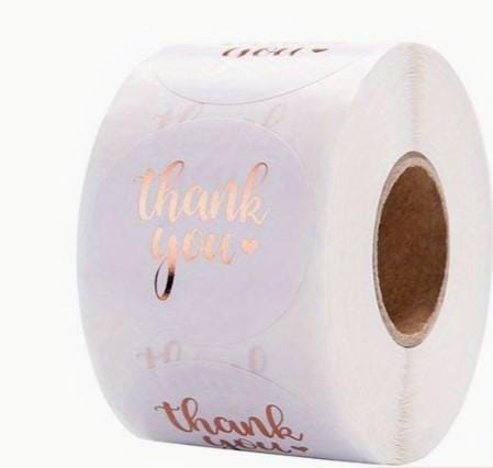 THANK YOU stickers, "Thank you" labels, Party/Celebration/Gifts, Delivery packaging, Round label, Personalised customer order Small business