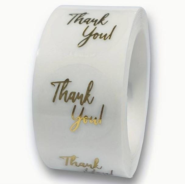 THANK YOU stickers, "Thank you" labels, Party/Celebration/Gifts, Delivery packaging, Round label, Personalised customer order Small business