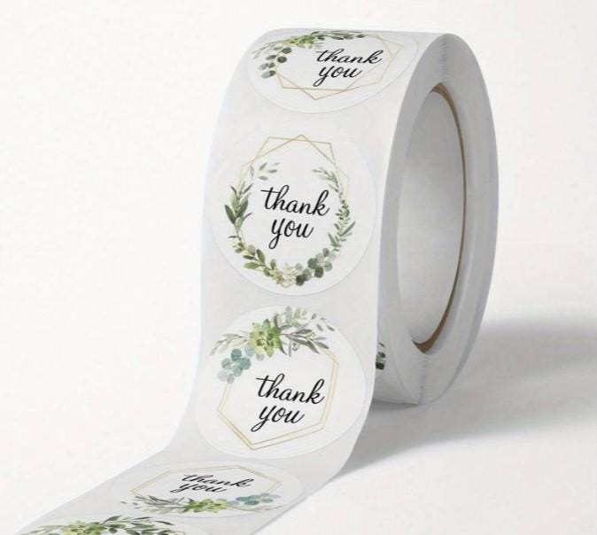 THANK YOU stickers, "Thank you" labels, Party/Celebration/Gifts, Delivery packaging, Round label, Personalised customer order Small business