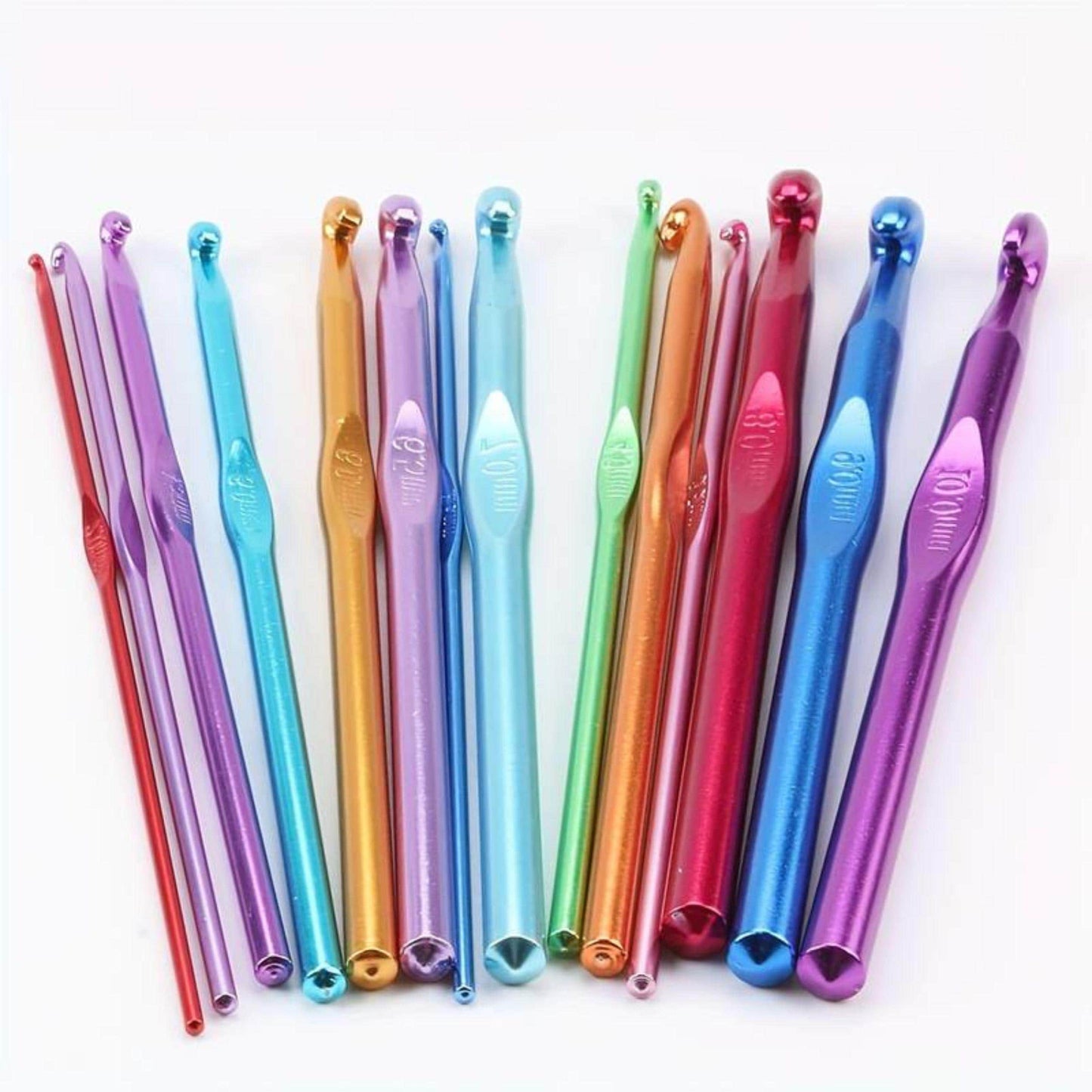 100pc Metal Crochet Hook Set, Knitting Tools for DIY Wool Projects, Colorful Single-Head Sweater Needle Hooks, DIY crafters, Crochet Therapy