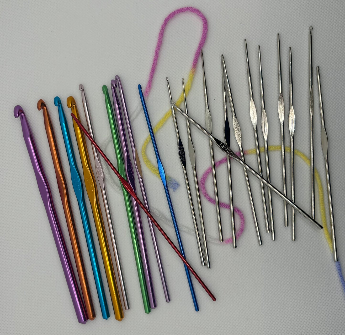 100pc Metal Crochet Hook Set, Knitting Tools for DIY Wool Projects, Colorful Single-Head Sweater Needle Hooks, DIY crafters, Crochet Therapy