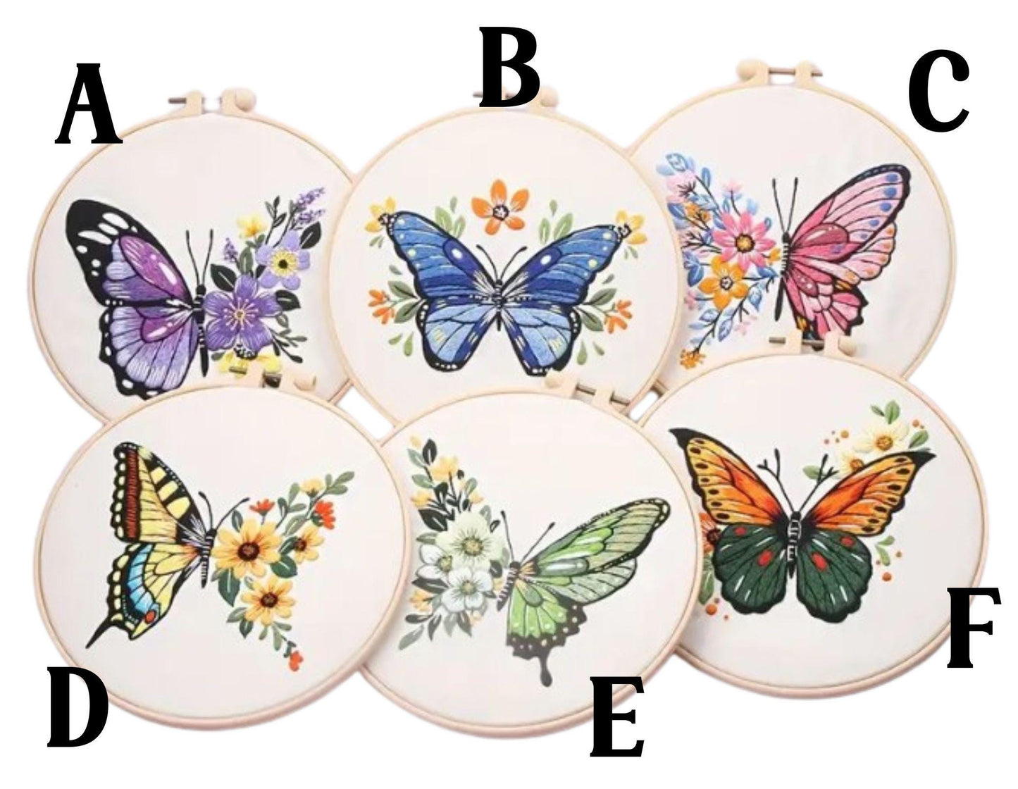 Embroidery DIY Kit, Handcrafted Stitching Set, Stitch-It-Yourself gift, Craft Travel supplies, Beginner’s Embroidery - various designs