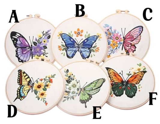 Embroidery DIY Kit, Handcrafted Stitching Set, Stitch-It-Yourself gift, Craft Travel supplies, Beginner’s Embroidery - various designs