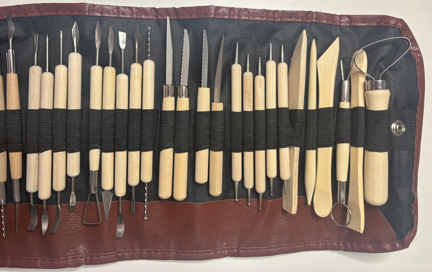 41pc Pottery Tool set, Pottery Carving Tool Kit with carry case, Ceramics supplies bag, Polymer Sculpture Set, DIY Clay Sculpting & Shaping