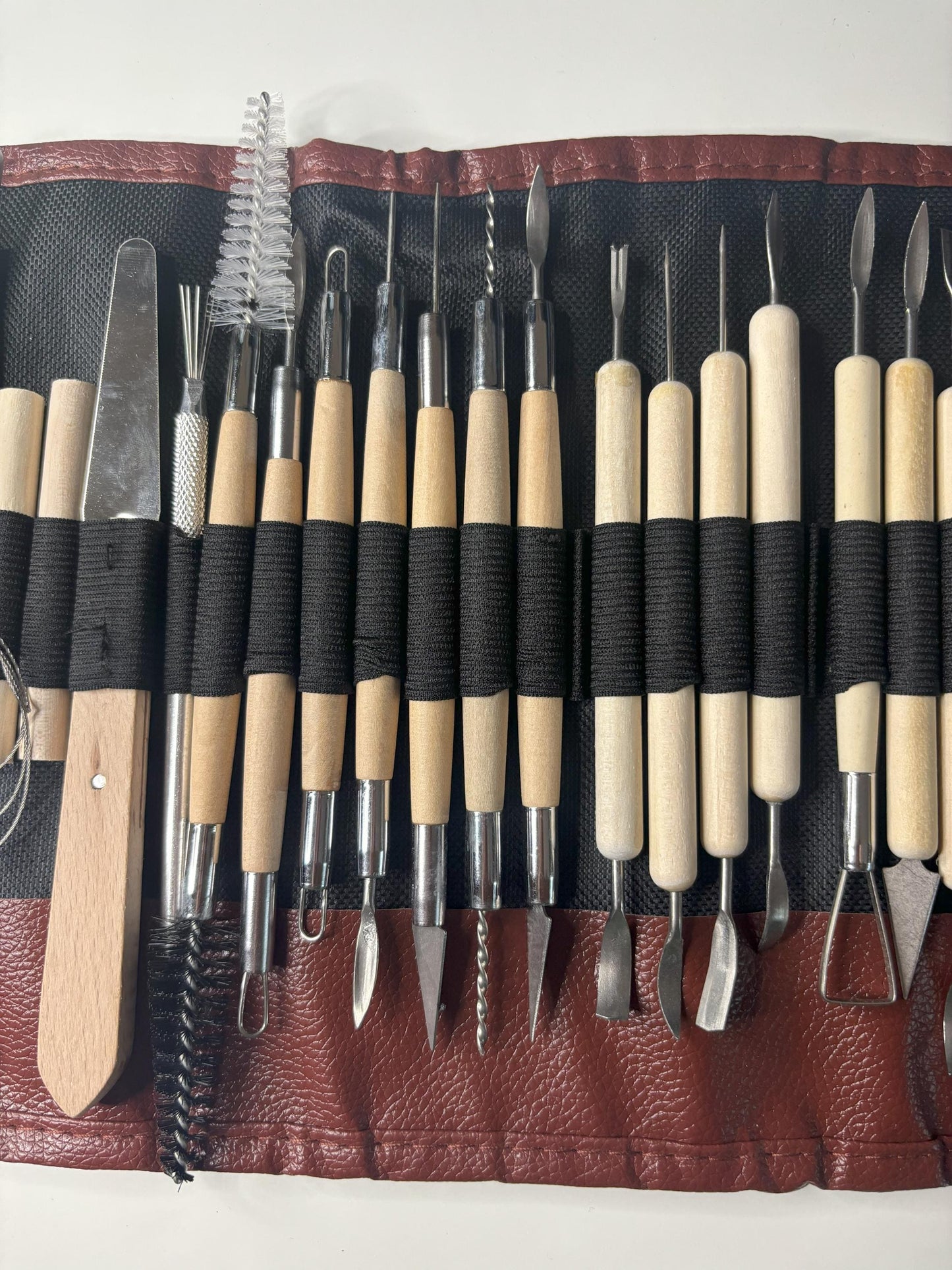 41pc Pottery Tool set, Pottery Carving Tool Kit with carry case, Ceramics supplies bag, Polymer Sculpture Set, DIY Clay Sculpting & Shaping