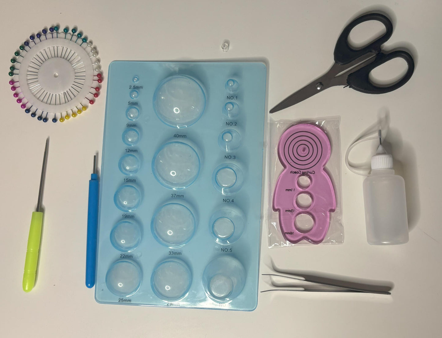 Beginner's Quilling Kit, DIY Craft Kit for Kids or Adults, Paper crafting set, Paper filigree, Starter Quilling set for all ages and levels