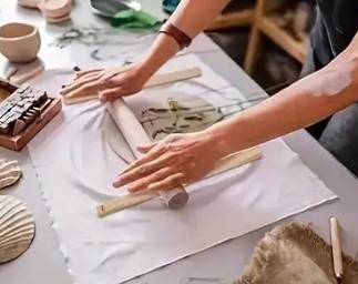 Pottery Special Linen Cloth, Burlap Clay Craft Pad for DIY Pottery and Ceramics, Perfect for Pottery Printing, Texture, Modeling & Sculpture