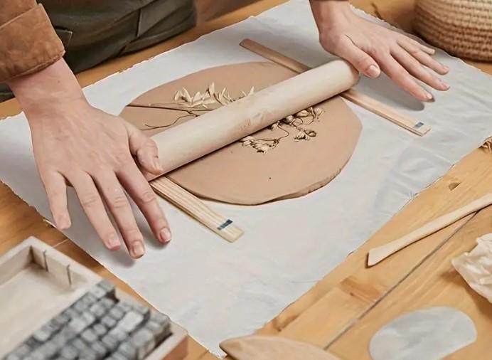 Pottery Special Linen Cloth, Burlap Clay Craft Pad for DIY Pottery and Ceramics, Perfect for Pottery Printing, Texture, Modeling & Sculpture