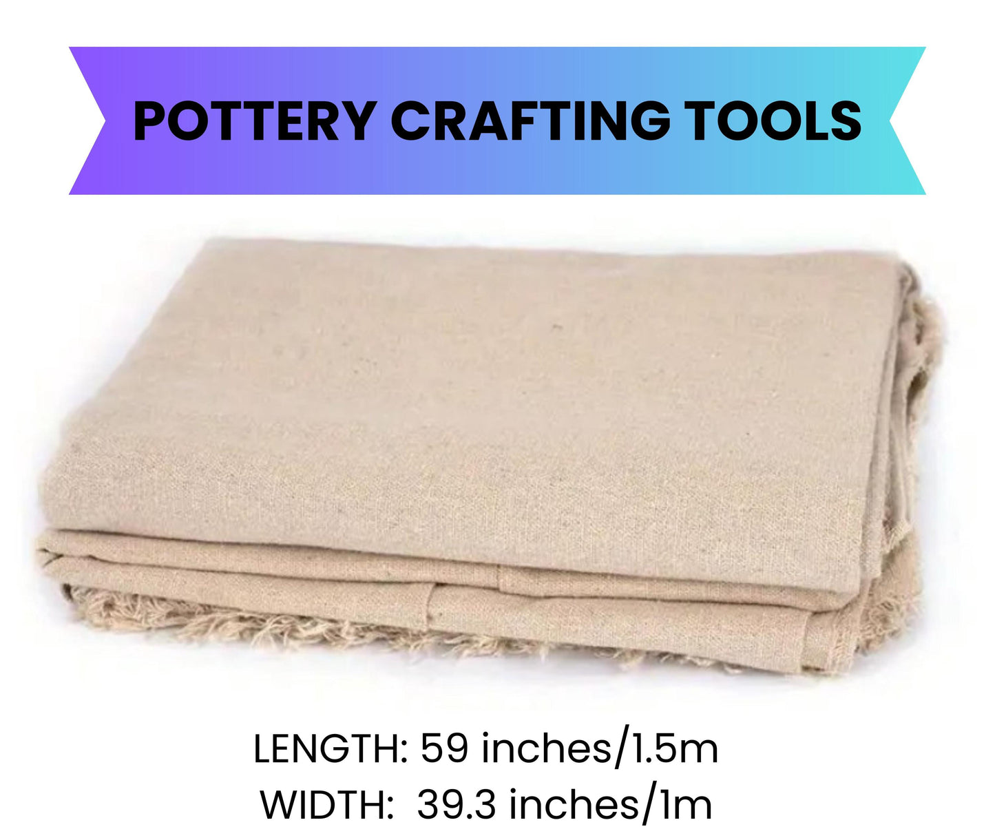 Pottery Special Linen Cloth, Burlap Clay Craft Pad for DIY Pottery and Ceramics, Perfect for Pottery Printing, Texture, Modeling & Sculpture
