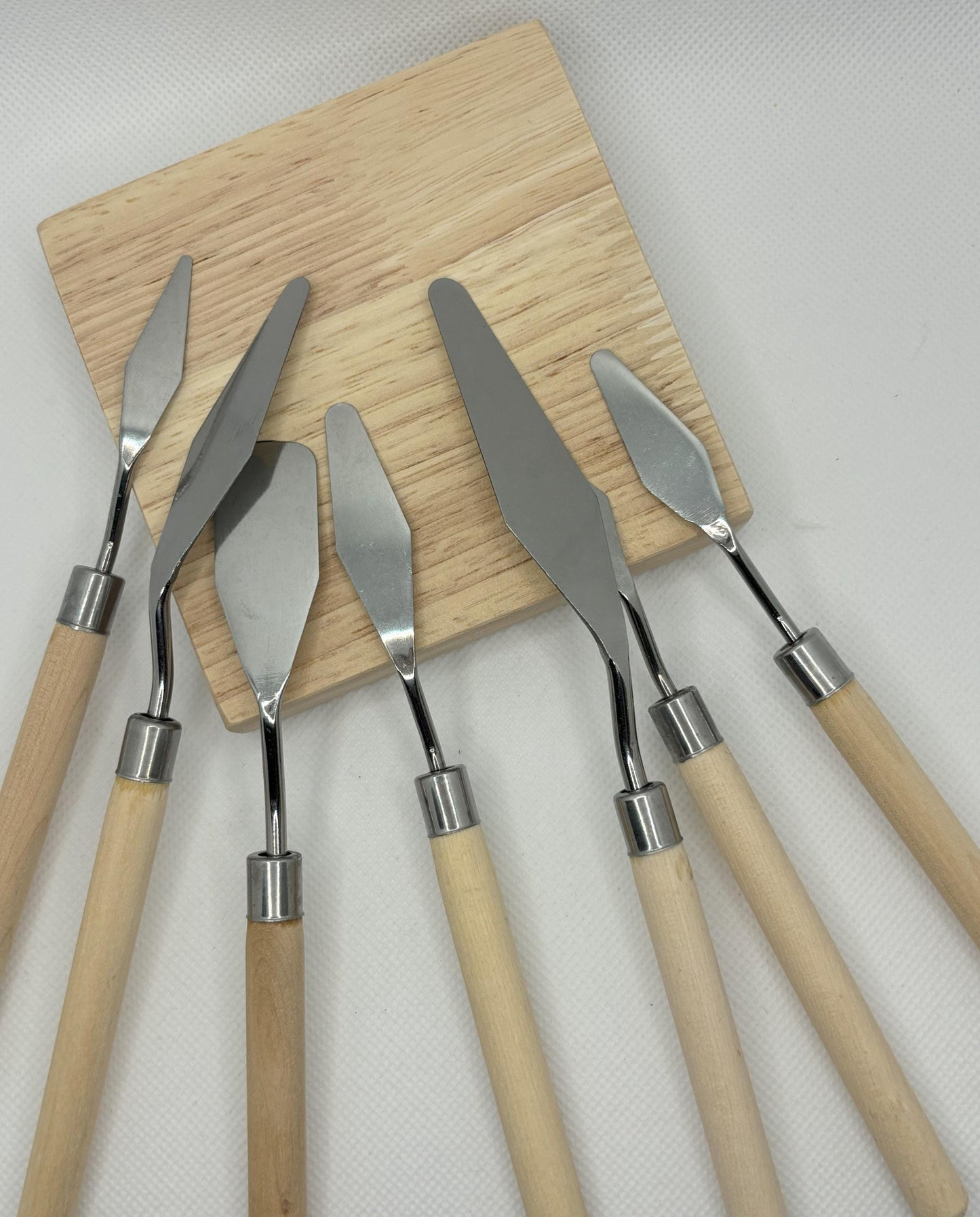 7pc Stainless Steel Art Palette Knife Set, Artist Crafts Spatula, Scraper Art Tools, Palette Knife, Oil Painting Mixing Knife, Paint mixing