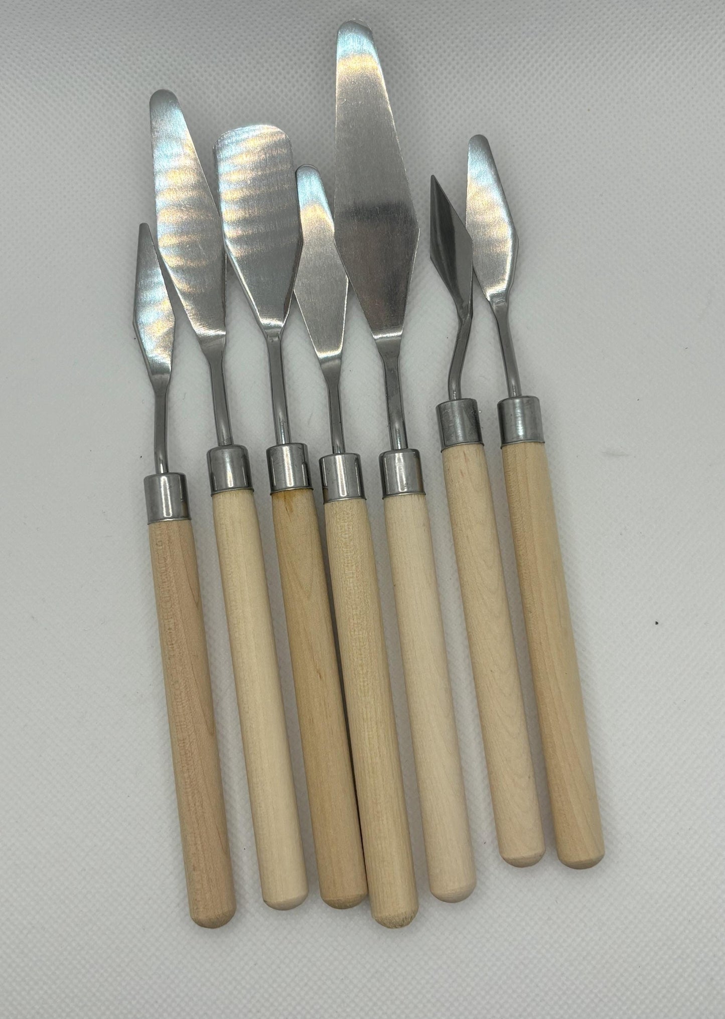 7pc Stainless Steel Art Palette Knife Set, Artist Crafts Spatula, Scraper Art Tools, Palette Knife, Oil Painting Mixing Knife, Paint mixing