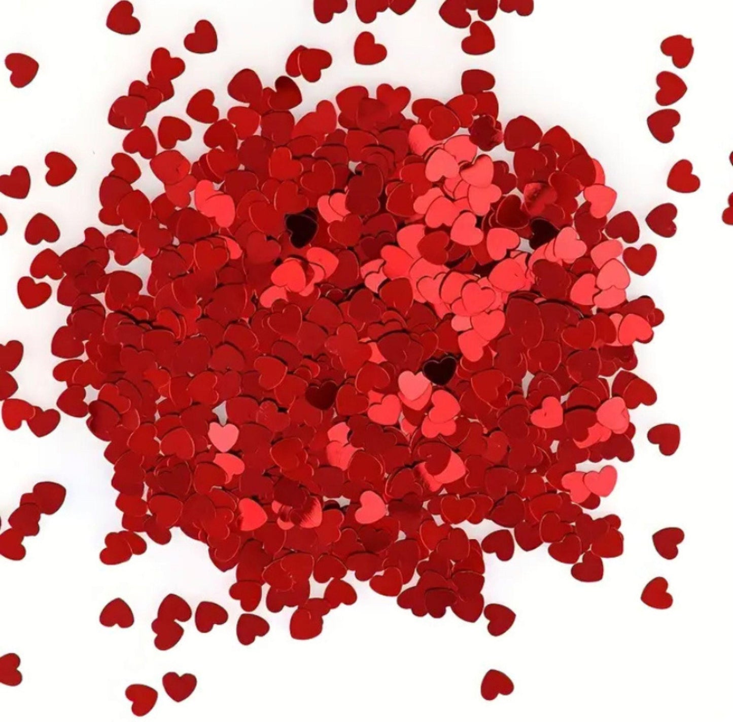 1000pcs red mini heart confetti for Valentine's Day gifts, party supplies or Wedding favors, Anniversary decorations, Crafting/Scrapbooking