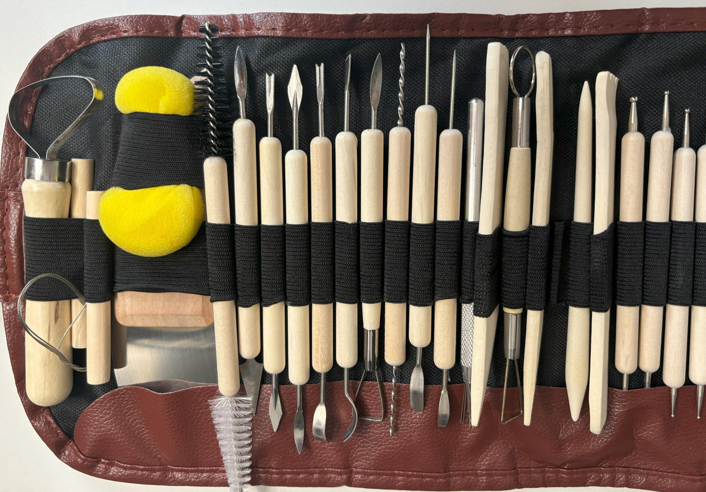 40pc Pottery Tool set, Pottery Tool Kit with carry case, Ceramics supplies bag, Polymer Sculpture Set, DIY Clay Sculpting & Shaping