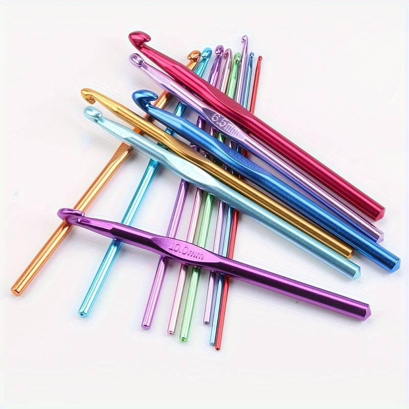 100pc Metal Crochet Hook Set, Knitting Tools for DIY Wool Projects, Colorful Single-Head Sweater Needle Hooks, DIY crafters, Crochet Therapy