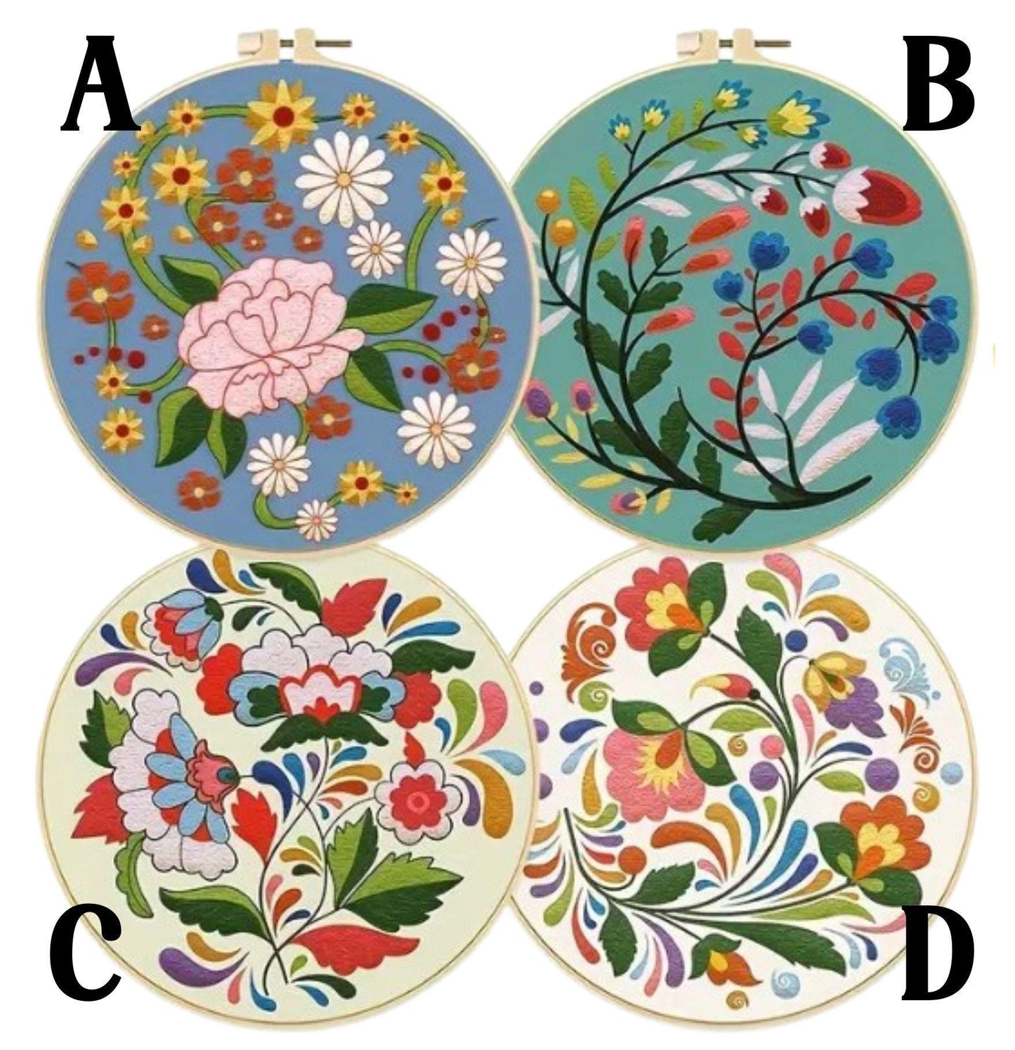 Embroidery DIY Kit, Handcrafted Stitching Set, Stitch-It-Yourself gift, Craft Travel supplies, Beginner’s Embroidery - various designs
