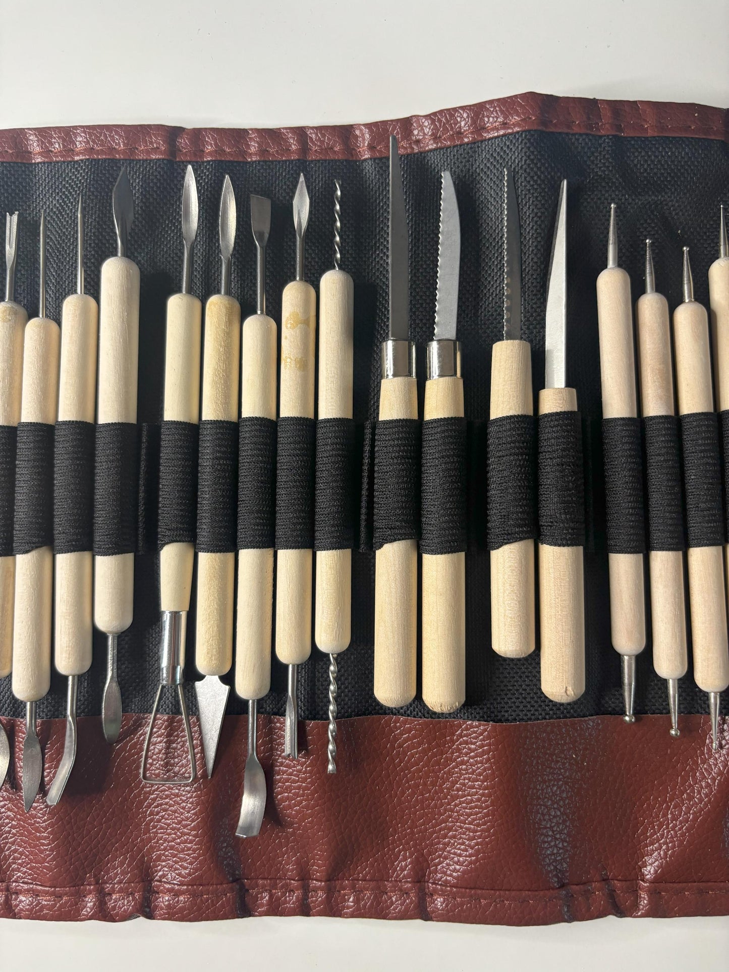 41pc Pottery Tool set, Pottery Carving Tool Kit with carry case, Ceramics supplies bag, Polymer Sculpture Set, DIY Clay Sculpting & Shaping