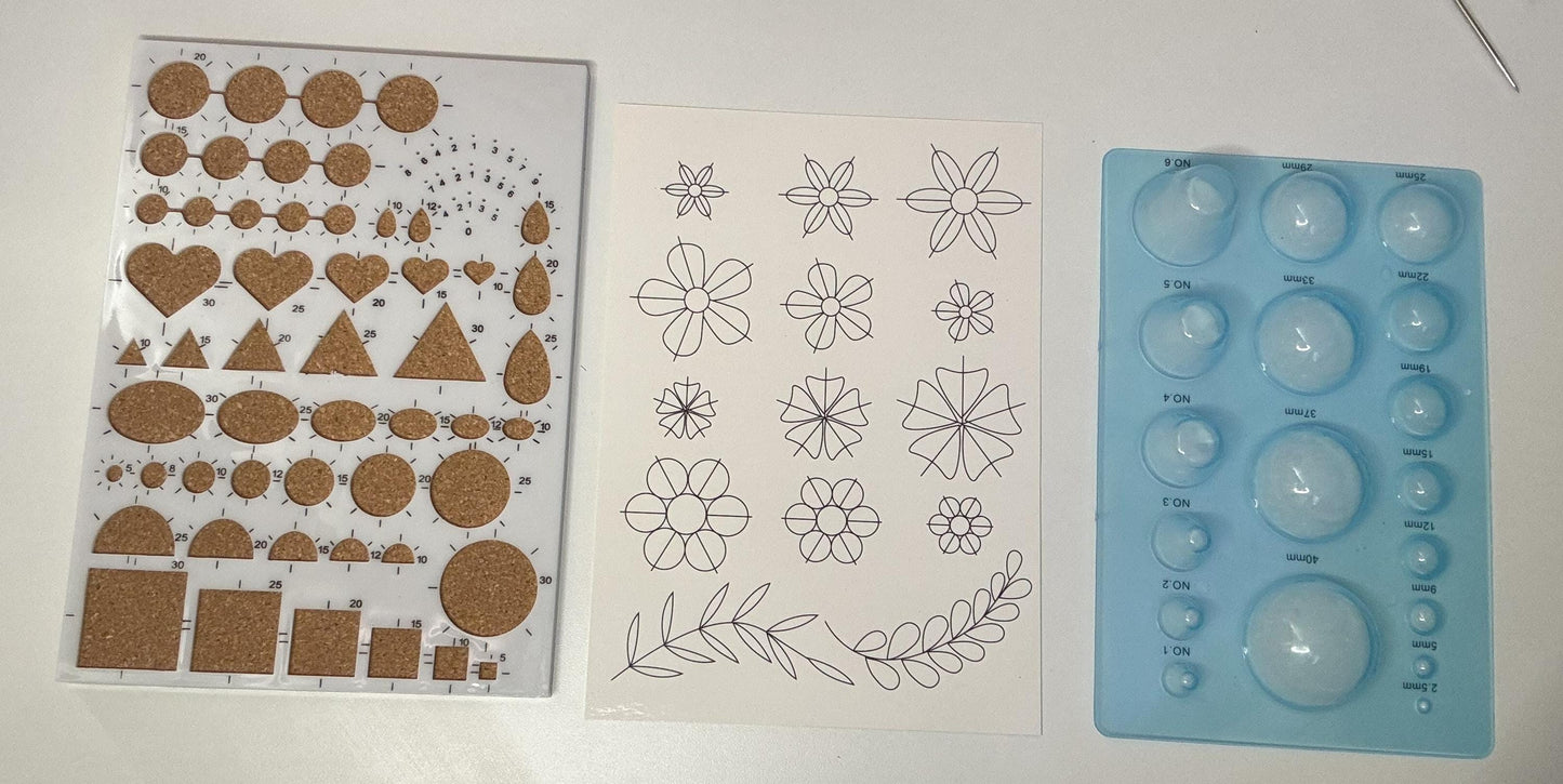 Beginner's Quilling Kit, DIY Craft Kit for Kids or Adults, Paper crafting set, Paper filigree, Starter Quilling set for all ages and levels