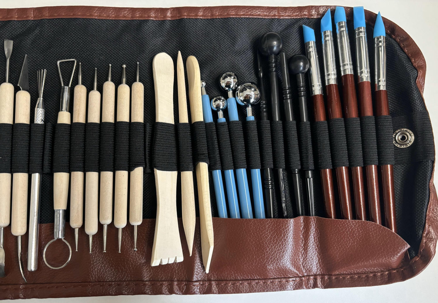 40pc Pottery Tool set, Pottery Tool Kit with carry case, Ceramics supplies bag, Polymer Sculpture Set, DIY Clay Sculpting & Shaping