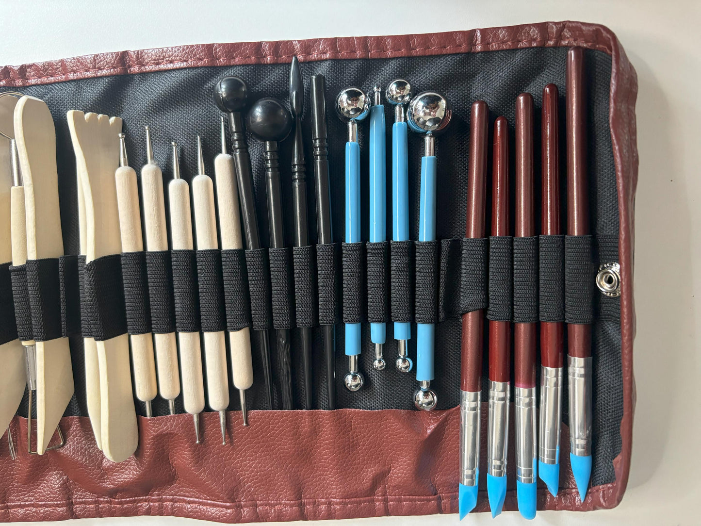 40pc Pottery Tool set, Pottery Tool Kit with carry case, Ceramics supplies bag, Polymer Sculpture Set, DIY Clay Sculpting & Shaping