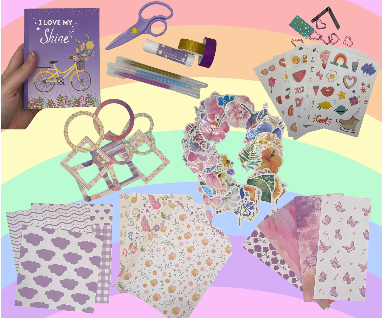 Kids Scrapbook Kit – DIY Journal & Arts and Crafts Set, Perfect Gift for Creative Kids, Memory Book Activity, Fun Crafting Kit for Children